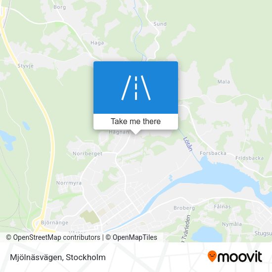 Mjölnäsvägen map