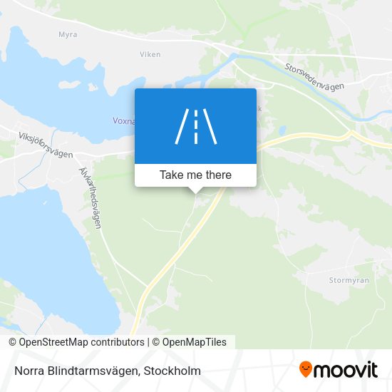 Norra Blindtarmsvägen map