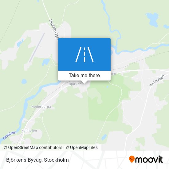 Björkens Byväg map