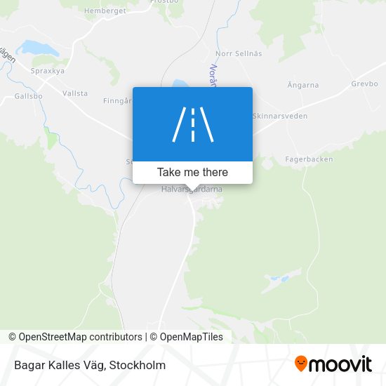 Bagar Kalles Väg map