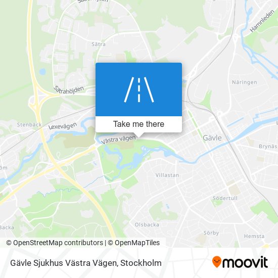 Gävle Sjukhus Västra Vägen map