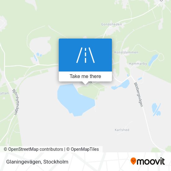 Glaningevägen map
