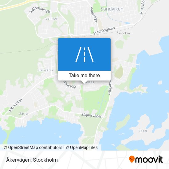 Åkervägen map