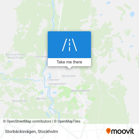 Storbäcksvägen map