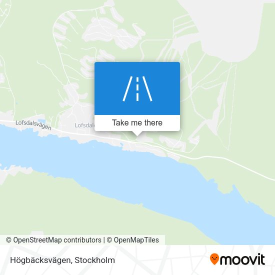 Högbäcksvägen map
