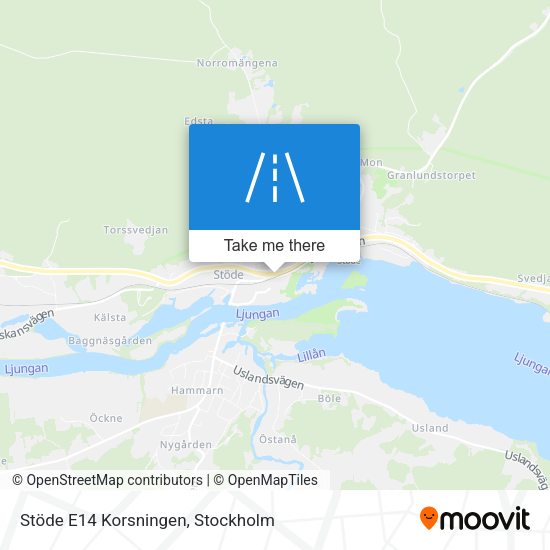 Stöde E14 Korsningen map