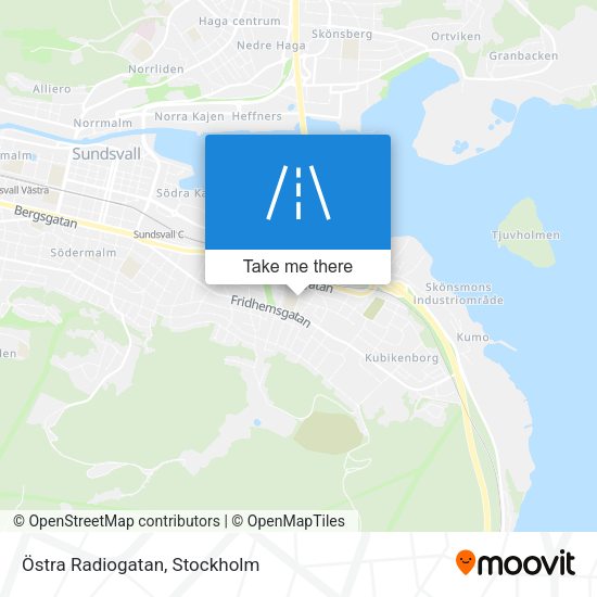 Östra Radiogatan map