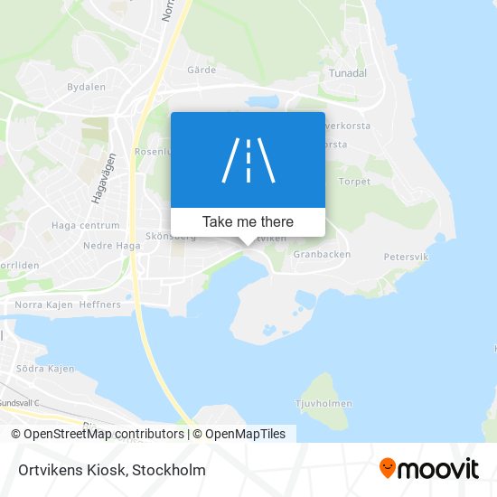 Ortvikens Kiosk map