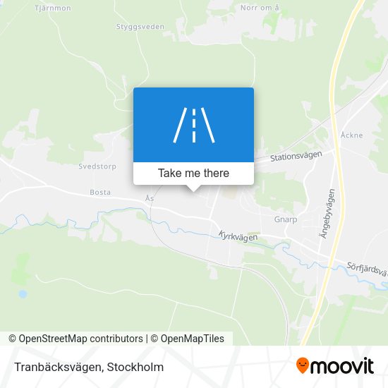Tranbäcksvägen map