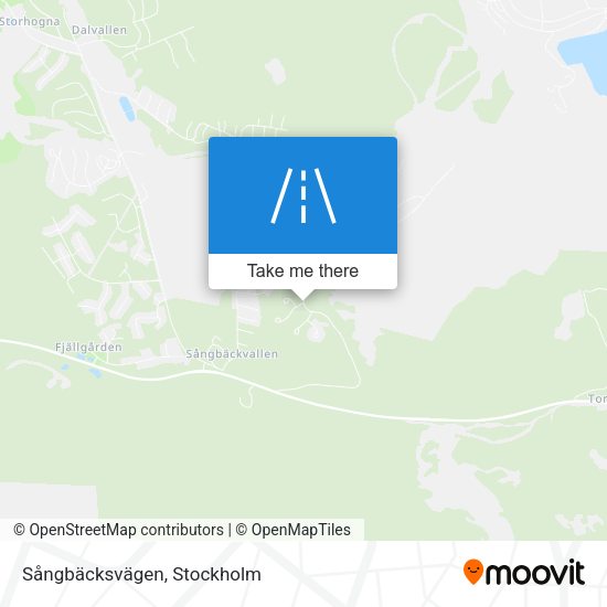 Sångbäcksvägen map