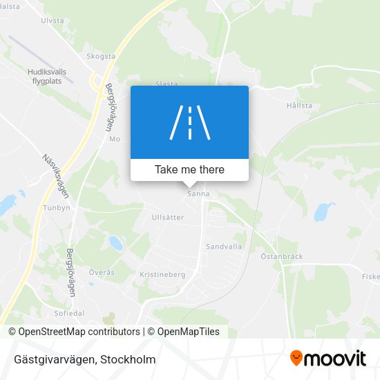 Gästgivarvägen map