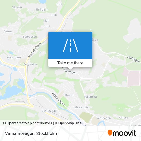 Värnamovägen map