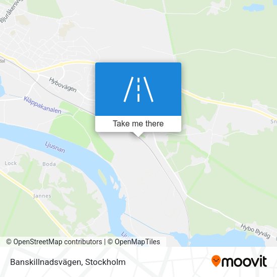 Banskillnadsvägen map