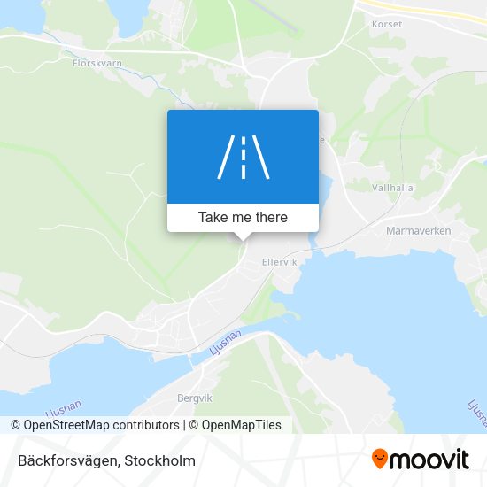 Bäckforsvägen map