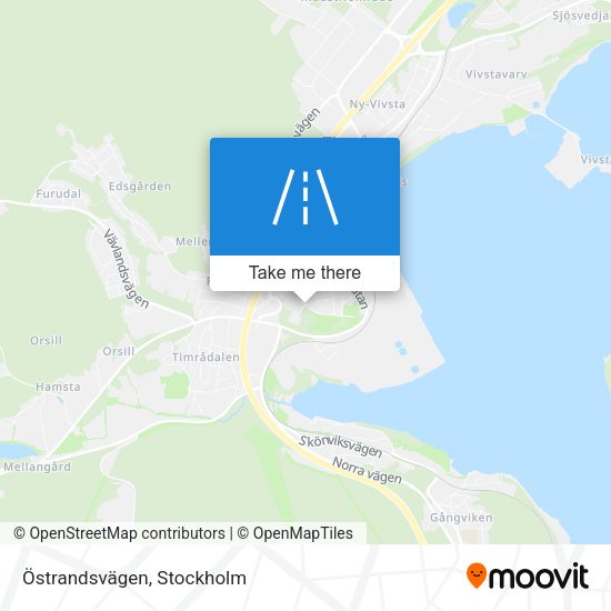 Östrandsvägen map
