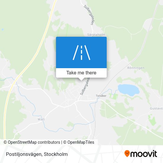 Postiljonsvägen map