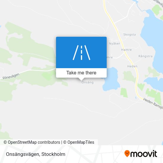 Onsängsvägen map