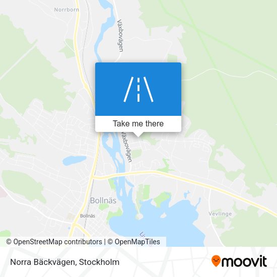 Norra Bäckvägen map
