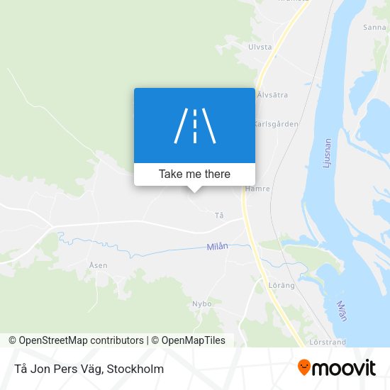Tå Jon Pers Väg map