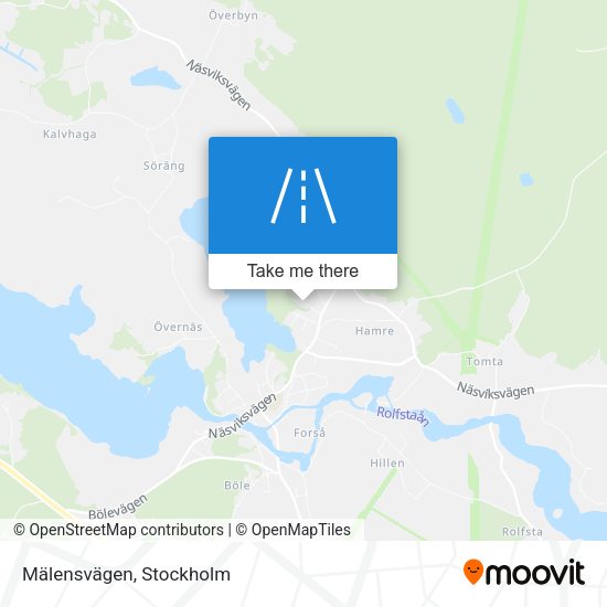 Mälensvägen map