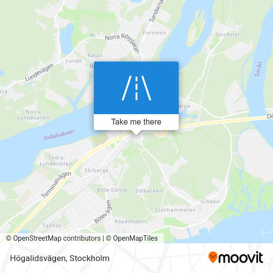 Högalidsvägen map