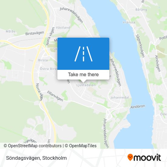 Söndagsvägen map