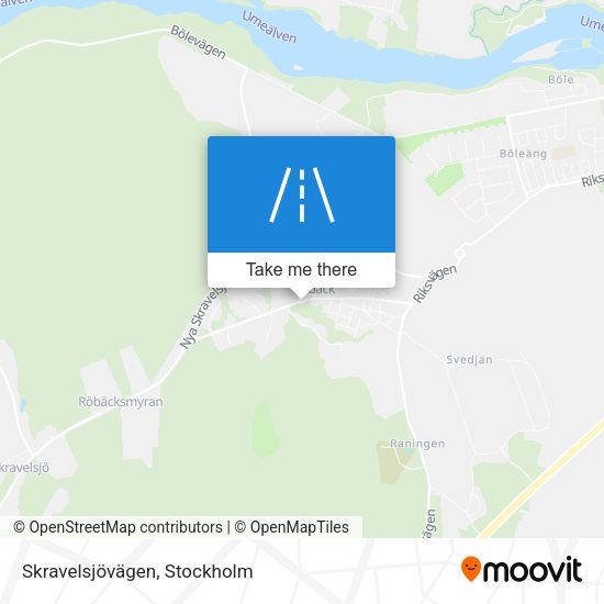 Skravelsjövägen map
