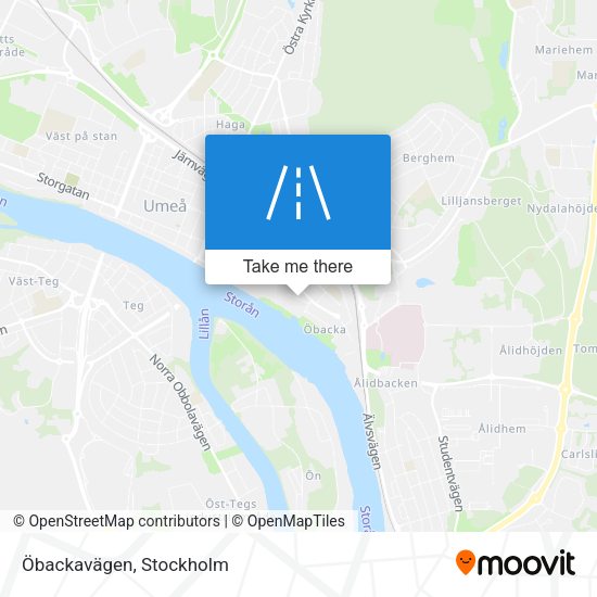 Öbackavägen map