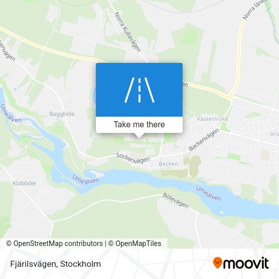 Fjärilsvägen map
