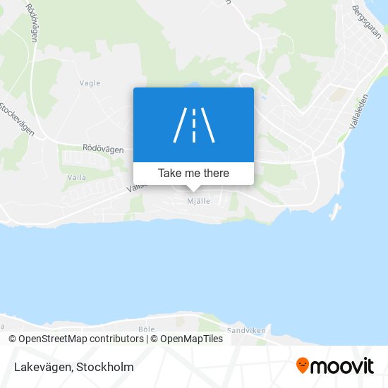 Lakevägen map