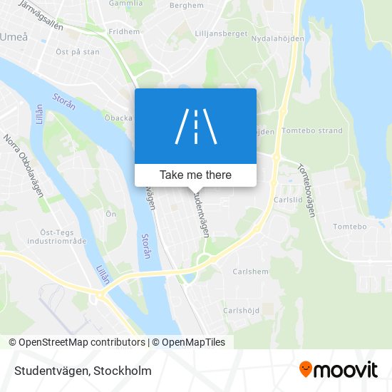 Studentvägen map