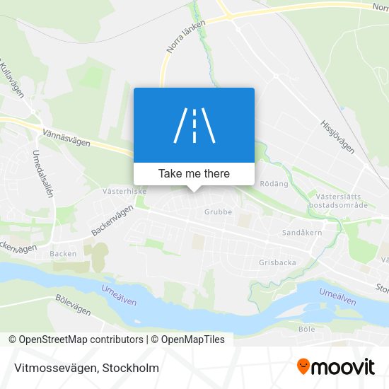 Vitmossevägen map