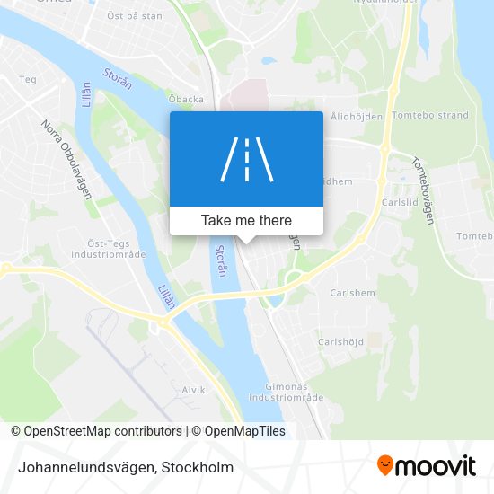 Johannelundsvägen map