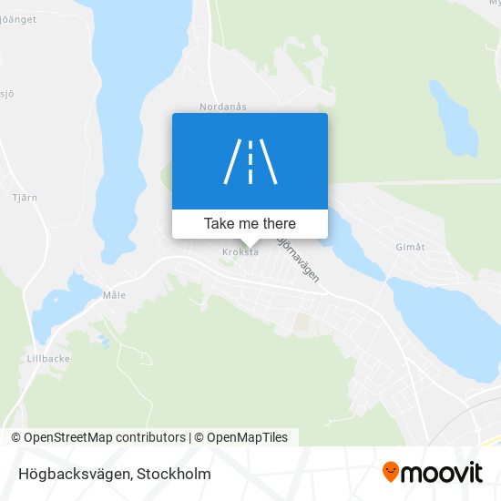 Högbacksvägen map