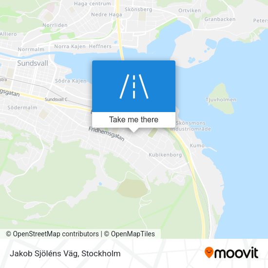 Jakob Sjöléns Väg map