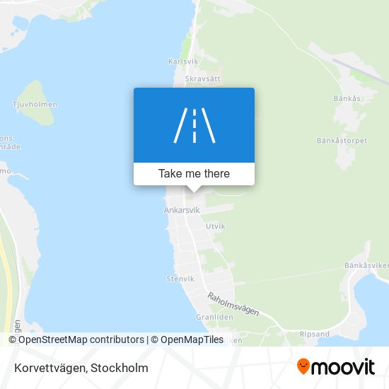 Korvettvägen map