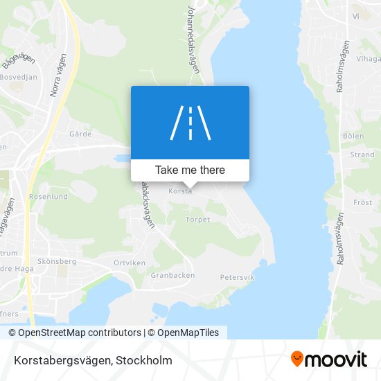 Korstabergsvägen map