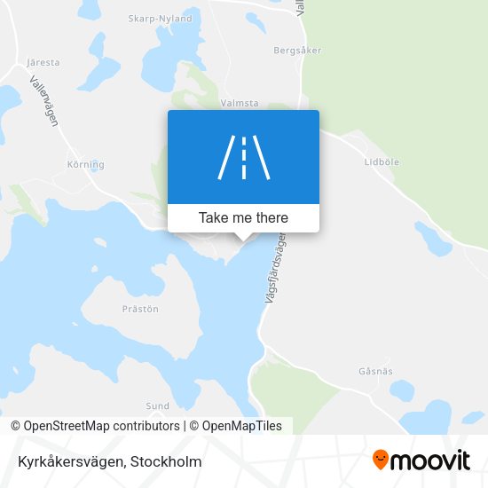 Kyrkåkersvägen map