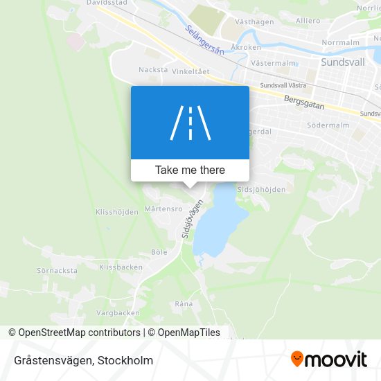 Gråstensvägen map