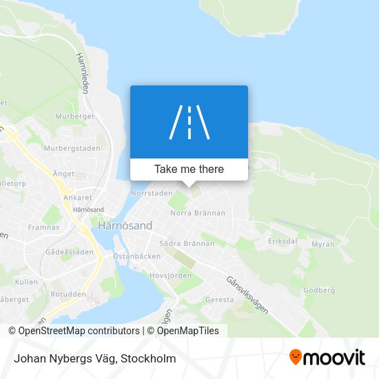 Johan Nybergs Väg map