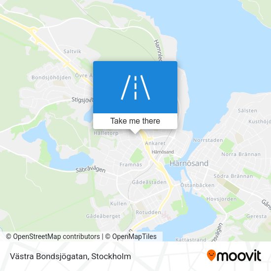 Västra Bondsjögatan map