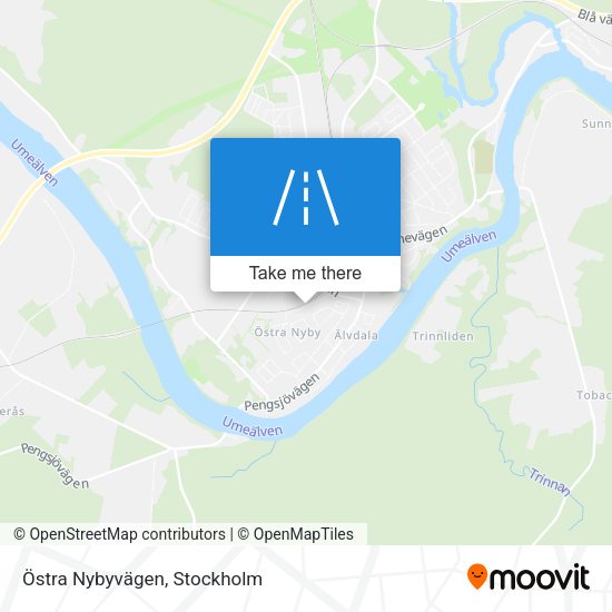 Östra Nybyvägen map