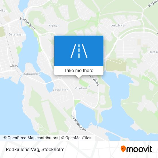 Rödkallens Väg map