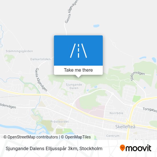Sjungande Dalens Elljusspår 3km map