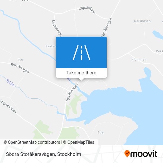 Södra Storåkersvägen map