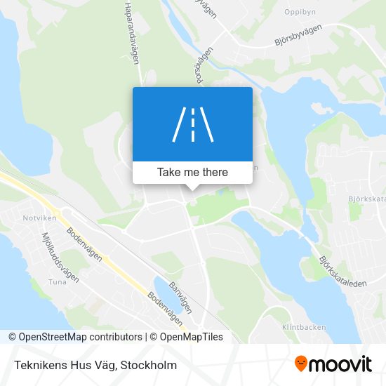 Teknikens Hus Väg map