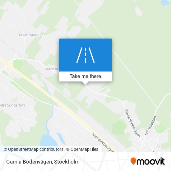 Gamla Bodenvägen map