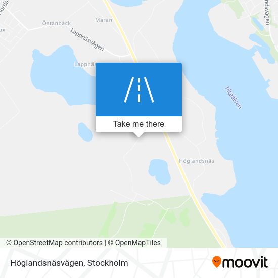 Höglandsnäsvägen map