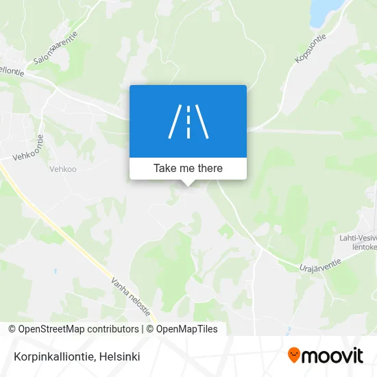 Korpinkalliontie map