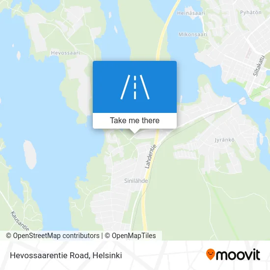 Hevossaarentie Road map